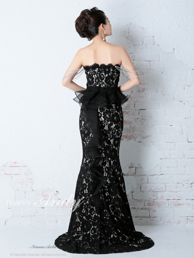 AN-OK976☆Andyドレス☆新品タグ付☆ Black×IvoryLace M