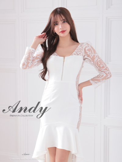 Andy ドレス XSサイズあり【ANDY/アンディ】バイカラー/ フロントジップ