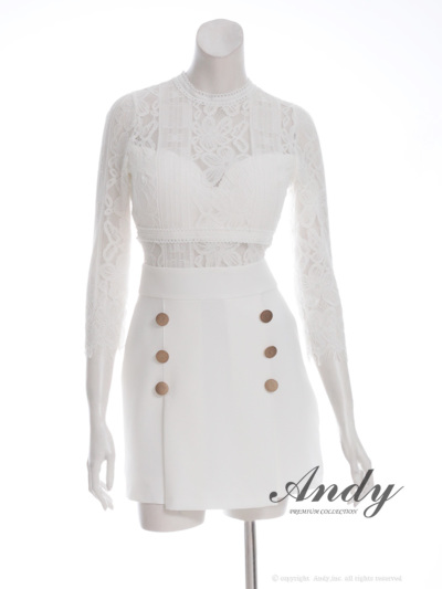 Andy ホワイトレースドレス　AN-OK2651 Andy ホワイトレースドレスAN-OK2651