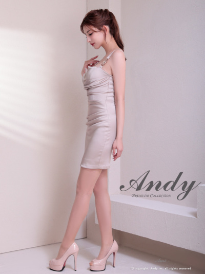 ANDYアンディドレス・ツイードドレス Andy/アンディ】ツイード チェック柄 バックリボン フリル 袖
