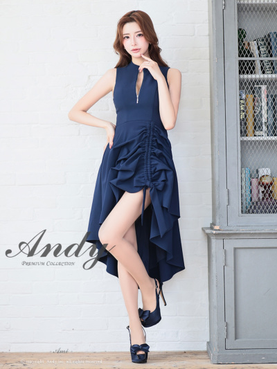 an andy チェック柄ドレス　ロングドレス Andy/アンディ】セクシー オープンバスト ジップデザイン