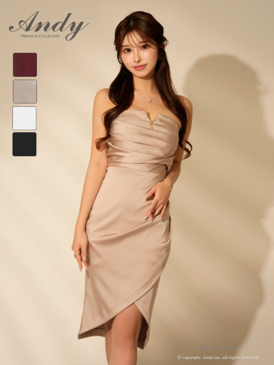 セットアップ[Andy]AN-ON3001 XSサイズあり【ANDY/アンディ】フロントジップ/ サテン/ キャミソール