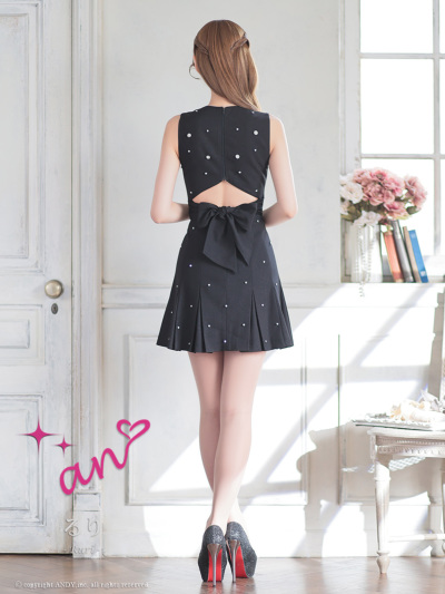 [新品未使用タグ付き] an ミニドレス AOC-3862 黒 新品未使用タグ付き] an ミニドレス AOC-3862 黒