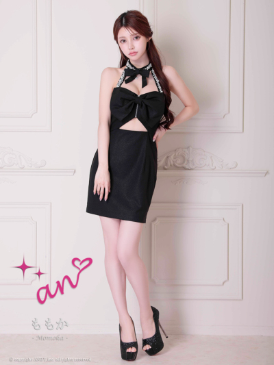 Andy an ベージュ・黒 タイトドレス S Andy ANDY Fashion Press 14 COLLECTION 03】 ドット / シアー