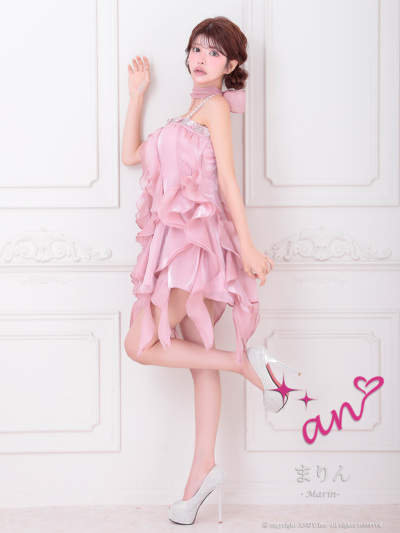 【読者モデルさん着用】　ピンクドレス anドレス｜ [an]AOC-3951｜Andyドレス 公式通販