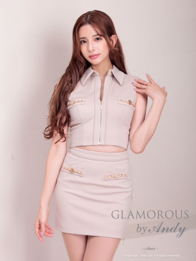 Glamorous by Andy ミントグリーンドレス XSサイズあり【Andy GLAMOROUS/アンディグラマラス】ラメニット